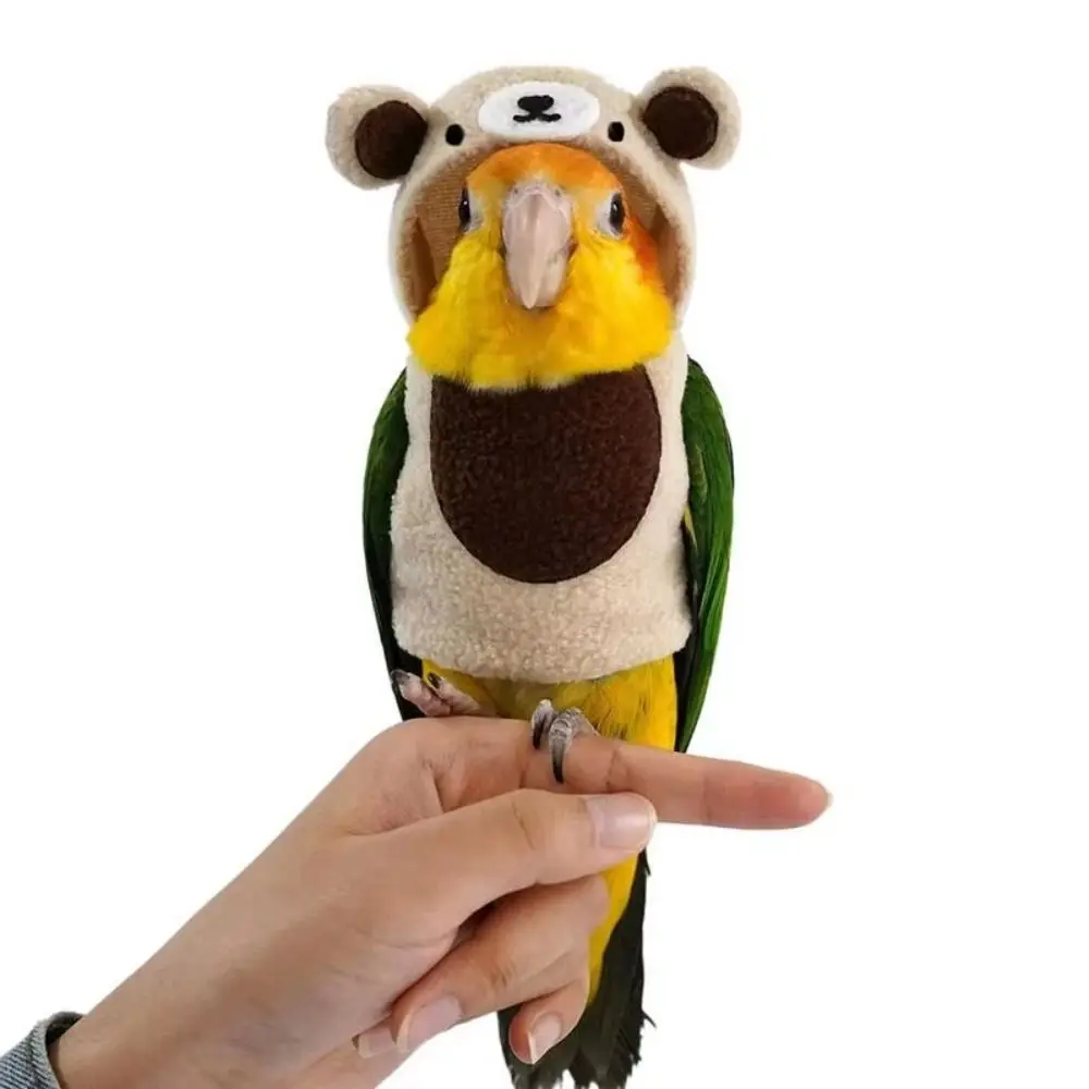 Bear Shape Cute Bird Costume Breathable Multi-Purpose Birds Cloth Comfortable To Wear Warm Parrot Cosplay Prop Photo