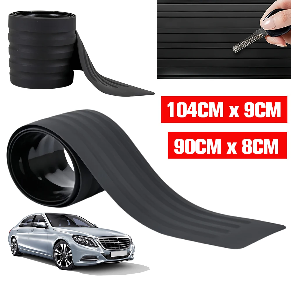 1-5PCS Car Trunk Sill Plate Protector Anti-Scratch Anti-Collision Rear Bumper Guard Trim Cover Pad PVC Rubber Car Accessories ﻿