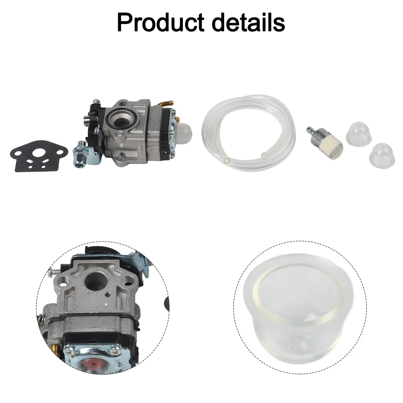 

Карбюратор для RBC2510, RBC2500, PTR2500, EM2500U, ER2600L, включает в себя прокладки и компоненты для быстрой установки.