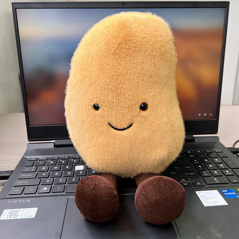 JC boneca divertida pequena batata gengibre brinquedo de pelúcia realista batata vegetal brinquedo de pelúcia