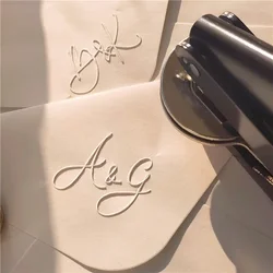 Customize Embossing Stamp Wedding Monogram Embosser Stamp,Personalized 2 initials Embosser Stamp,Wedding gift,hand held embosser