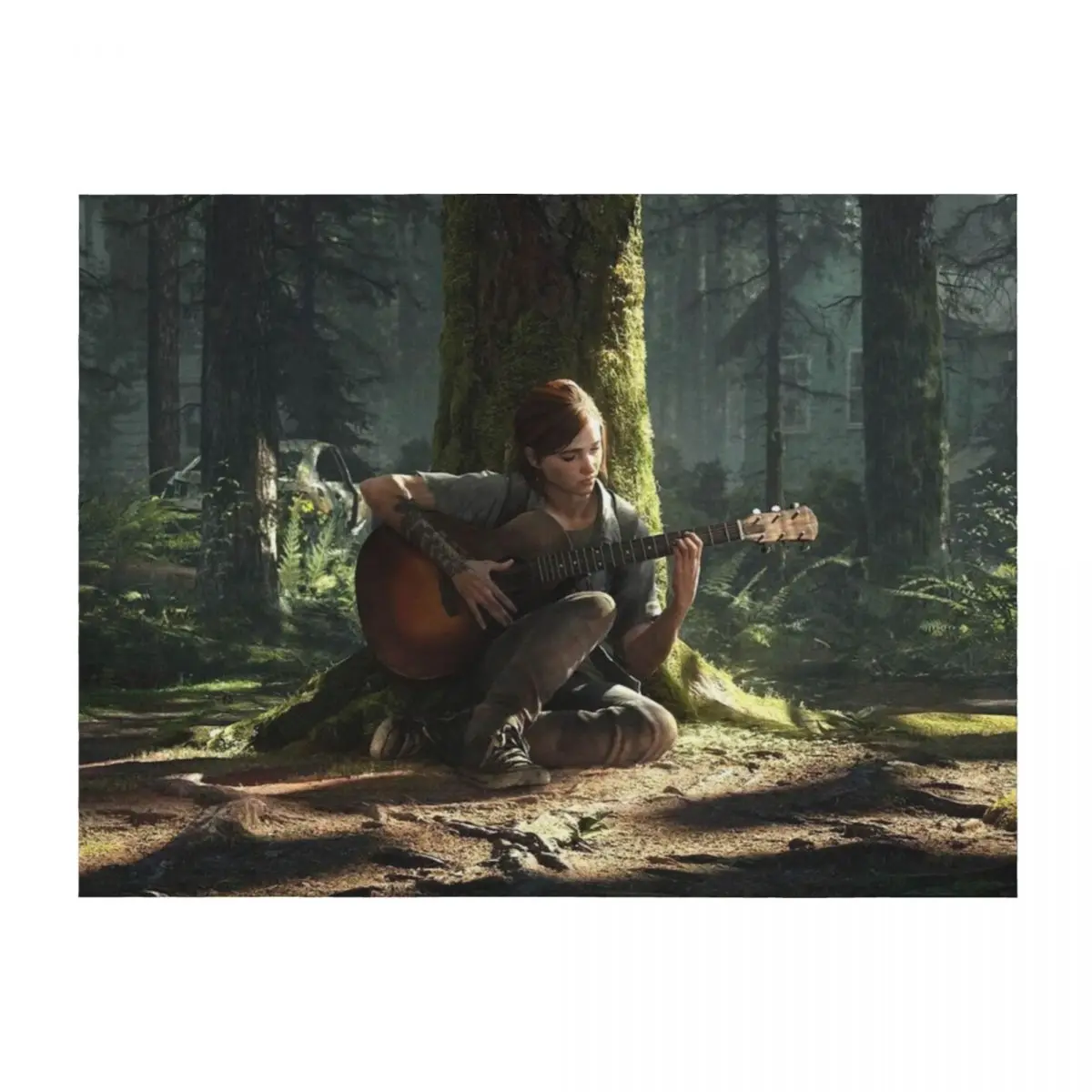 

Ellie With Guitar Throw Blanket wednesday Retros Fashion Sofas For Sofa Thin Blankets