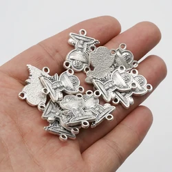 Jewelry Connectors Charms Making Supplies Necklace Bracelet DIY Materials Italian Triangle Alloy Rosary Catholic Accessories