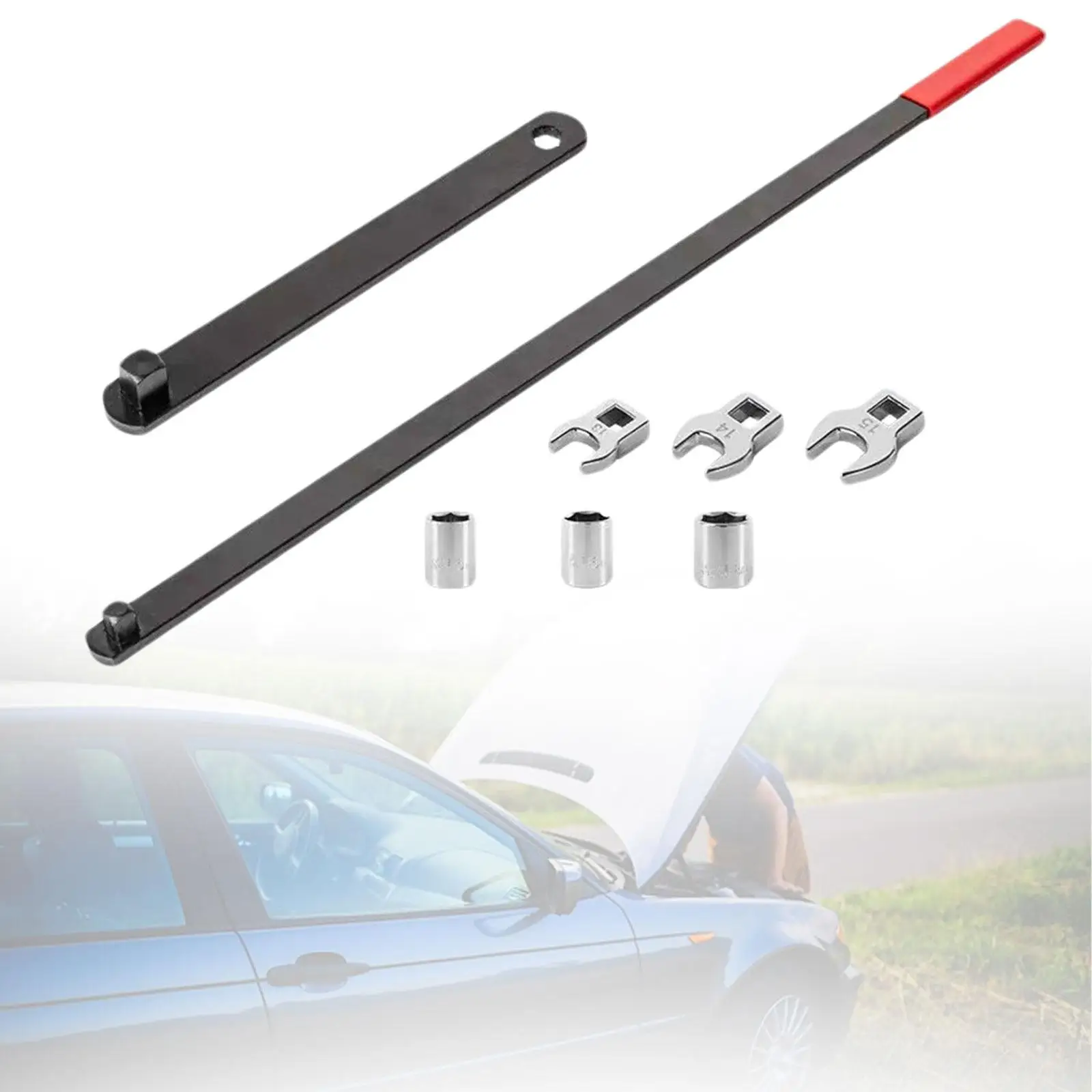 

Набор для установки натяжения ремня ГРМ, инструмент для ремонта, Стабильный инструмент ремня ГРМ, многофункциональный регулирующий универсальный для двигателя автомобиля