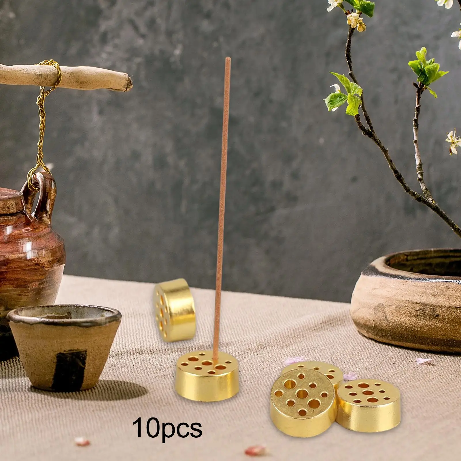 10 Pieces 9 Holes Incense Stick Holder Incense Holder for Yoga Home Fragrance Decoration Indoor Outdoor Use Incense Stick