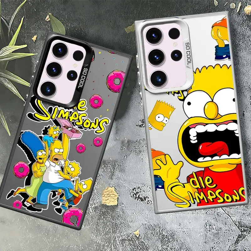 Anime Simpsons Bart Marge phone cases for Samsung Galaxy S24 Ultra case S22 S20 FE S21 Plus Note20 S23 funda Back Shell Cover