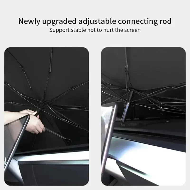 Stylish and beautiful car sunshade front window sunshade interior sunscreen heat insulating windshield Tesla