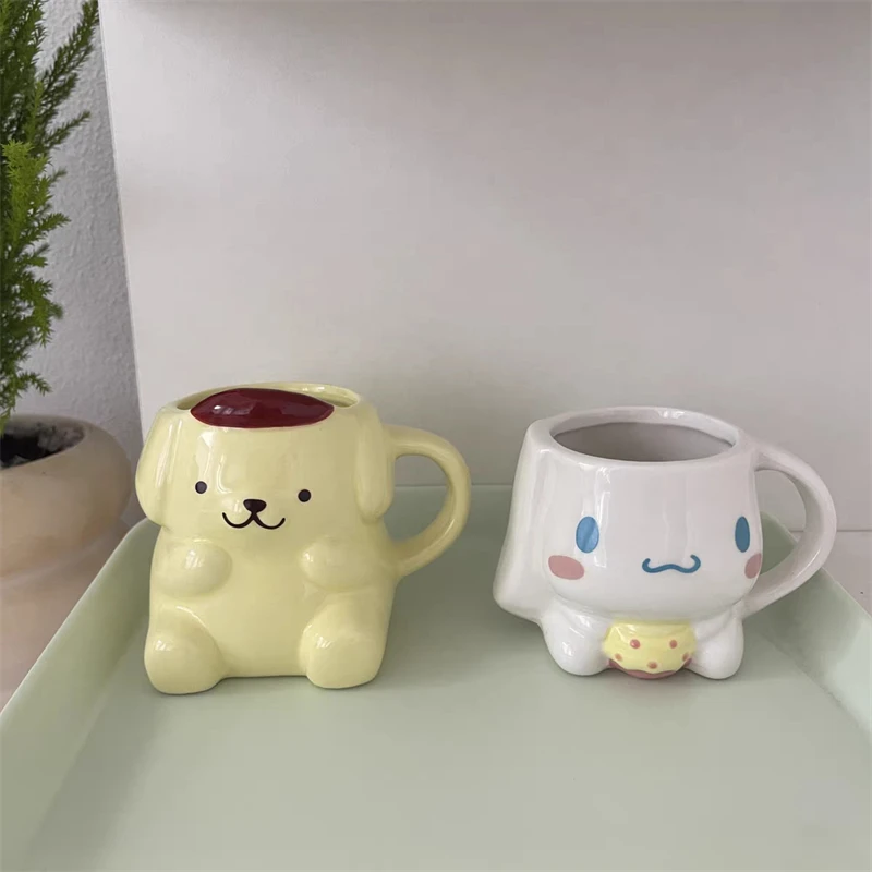 Pompompurin HelloKitty Cinnamoroll Piano Mug Gift for Kids Action Figure Dolls Toys Kids Cute Cup about 50-100ml Mug