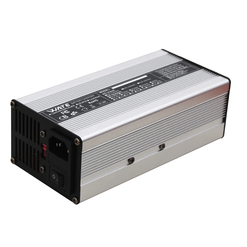 43.8V 10A LiFePO4 Smart Charger 36V 10A Fast Charger With Fan Used For 12S 36V 38.4V LiFePO4 LFP Battery