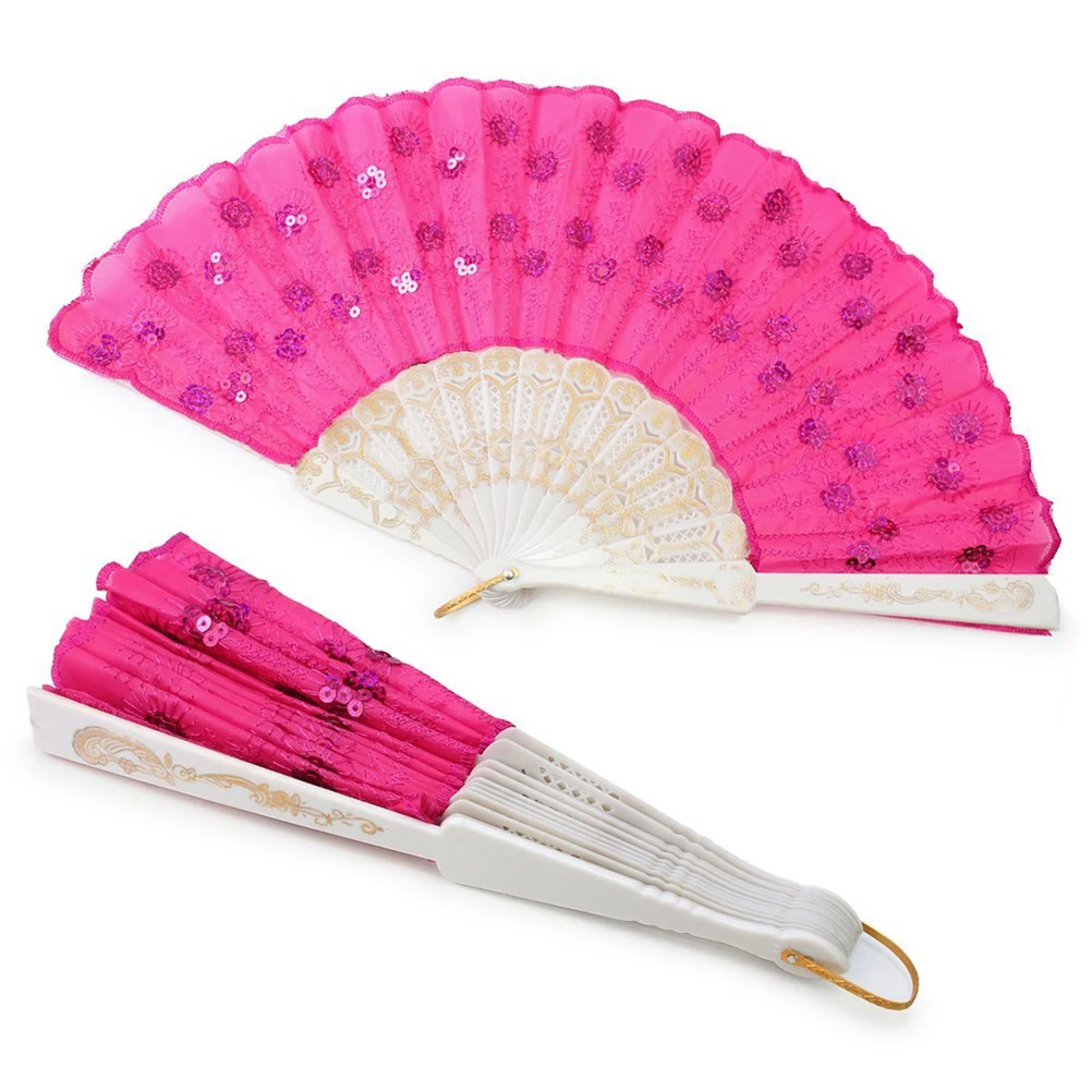 

Women folding fan Plastic fan Lace folding fan Women hand fan Floral folding fan