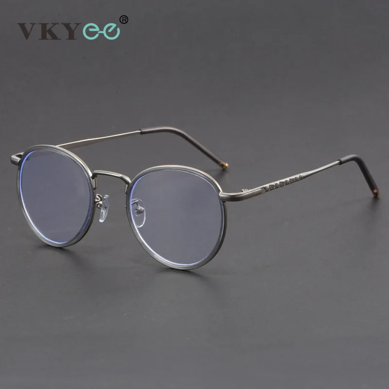 VICKY New Retro Round Geometric Design Men's and Women's Anti-blue Light Reading Glasses Can Be Customized Prescription 1043
