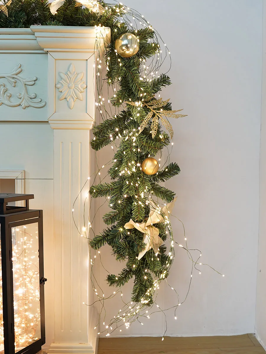 300LED Fairy Lights Branch Garland Lighting Christmas  String Tree  Holiday Ornaments Party Room Decorations for Home 2024