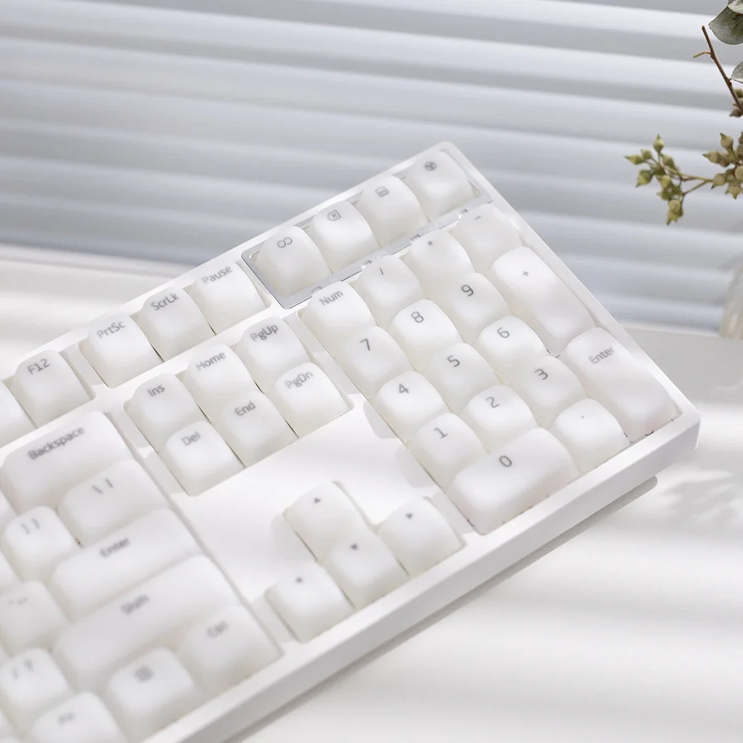 Silicone keycap soft waxy translucent pudding dopamine color scheme Original silent 61 87 104 108