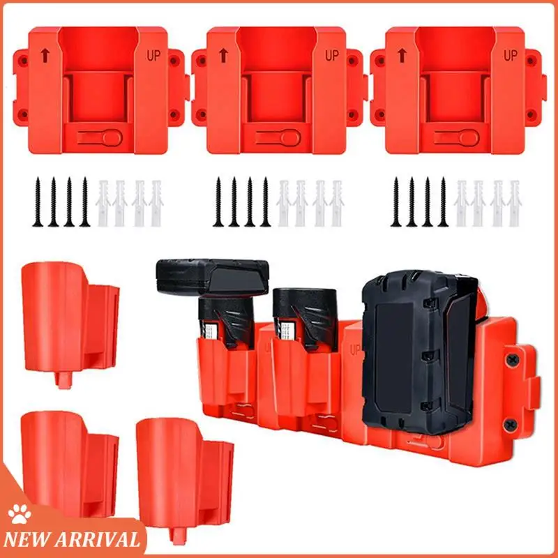 

Emption!For Milwaukee 12V 18V Lithium Battery Wall Mount Dock Holder Battery Storage Rack Bracket M12 Fixing Bracket