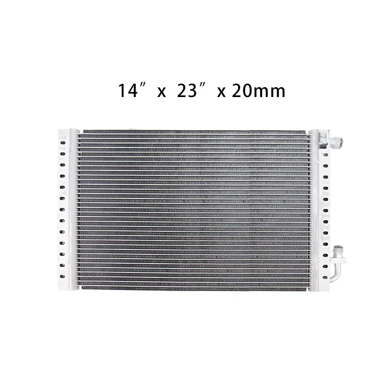 

Universal Radiator Aluminum Condenser Parallel Flow 14'' x 23'' x 20mm for Heavy duty Truck Excavator Street rod Air Condition