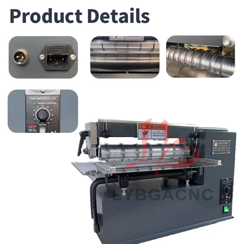12 Inch Leather Slitting Cutting Machine Belt Shoe Bag Straight Cut Paper Product Vegetable Tanned Slicing Slitter Multi-Purpose
