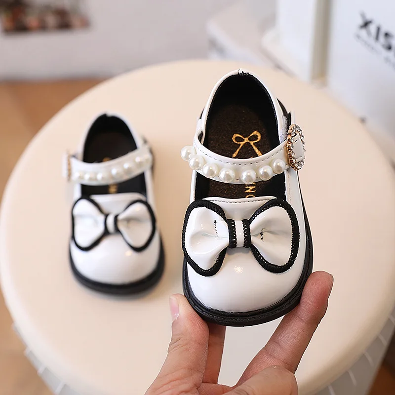 2024 Children\'s leather shoes Princess Shoes Spring and Autumn soft-soled non-slip baby toddler shoes Girls Baby Girls kids