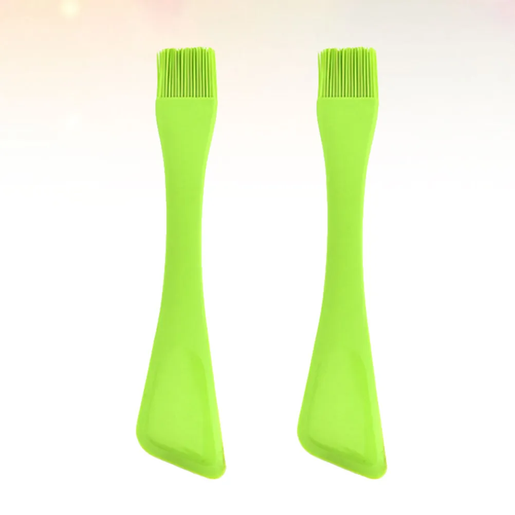 

2Pcs Silicone Dual Head Basting Brush and Spatula Non-Stick Reusable Kitchen Gadget for Baking Cooking Bbq Pastry Butter Egg