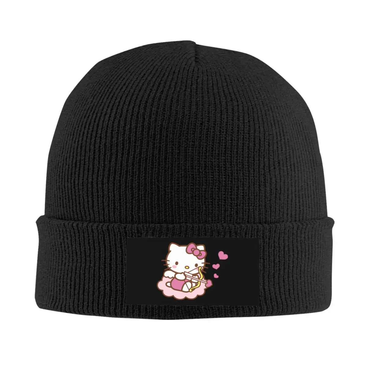 Custom Hello Kitty Skullies Beanies Caps Streetwear Winter Warm Men Women Knitted Hat Adult Unisex Cute Cat Bonnet Hats