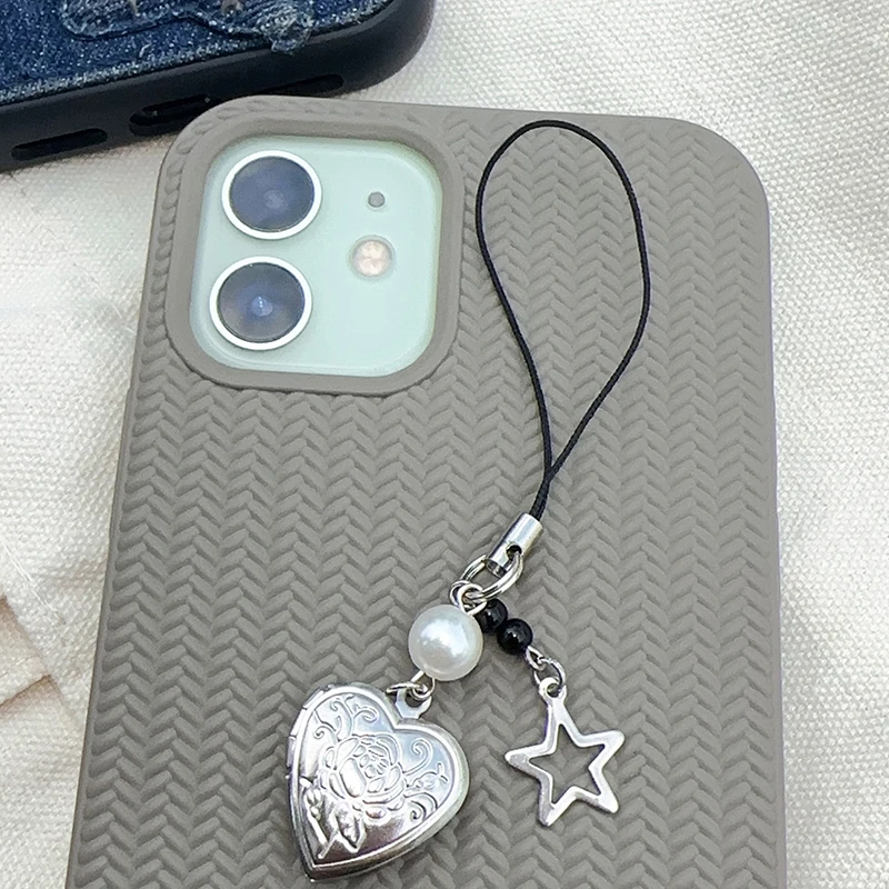 1PC Fashion Cool Sweet Star 8 Ball Pearl Beaded Mobile Phone Chain Y2K Heart Charms Exquisite Bag Pendant Jewelry Gift Keychain