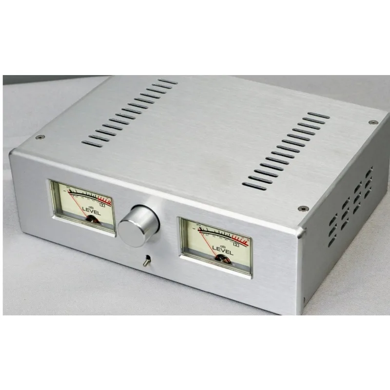2608 Amplifier Chassis Dual Meter Full Aluminum Alloy Preamp Case Dual Display Shell For Headphone Amplifier Diy Audio Assembly