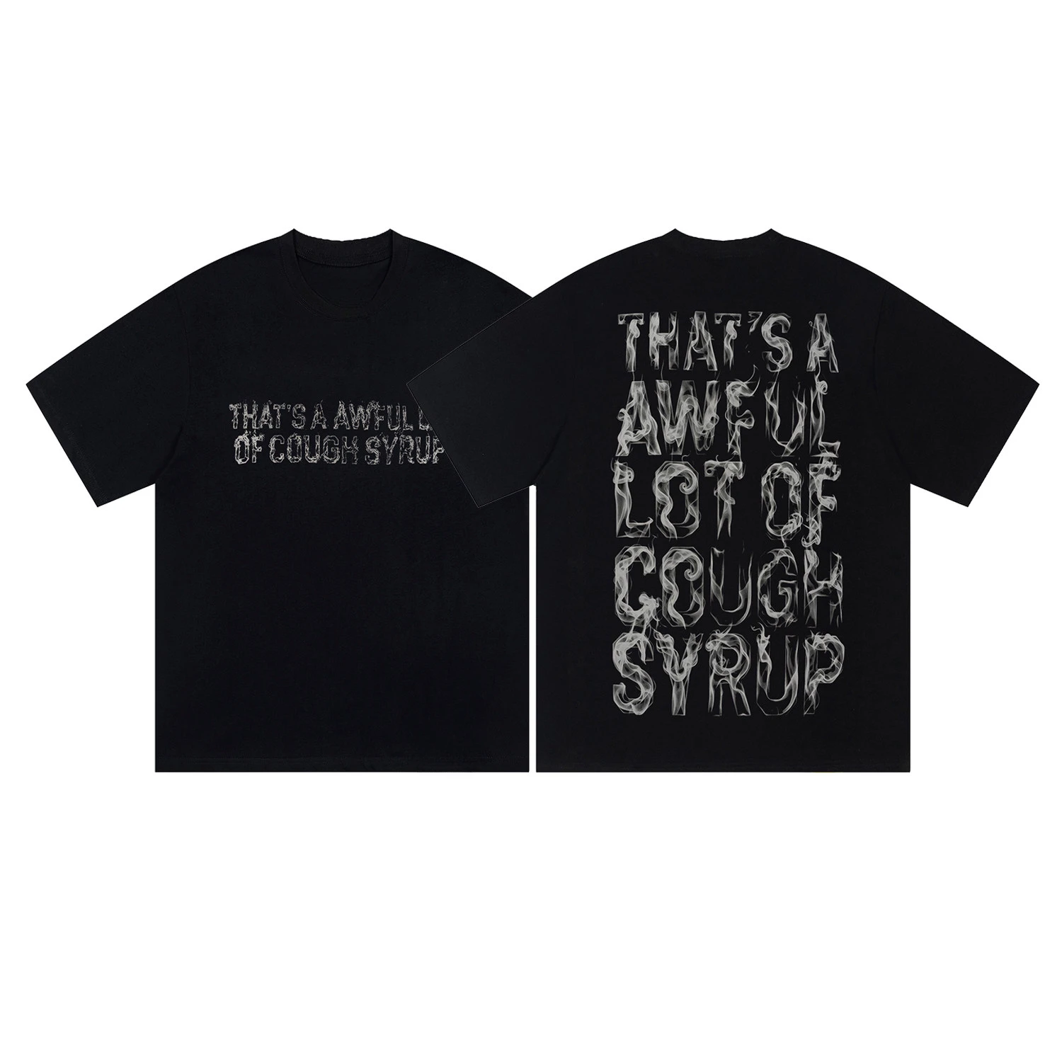 2026 New That A Lot of Awful Cough Syrup American-style High Street Short-sleeved T-shirt for Both Men and Women Cotton