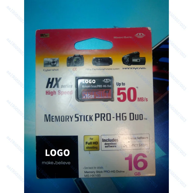 Совершенно новая карта Sony Memory Stick Pro-HG DUO емкостью 16 ГБ, 50 МБ/с, сделано в Японии MS-HX16B