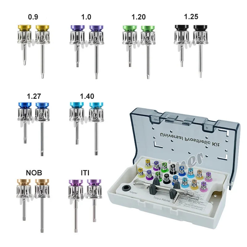 16pcs Dental Implant Screwdriver Set Torque Wrench Screwdrivers Universal Prosthetic Kit Screw Driver Dental Implant Kit