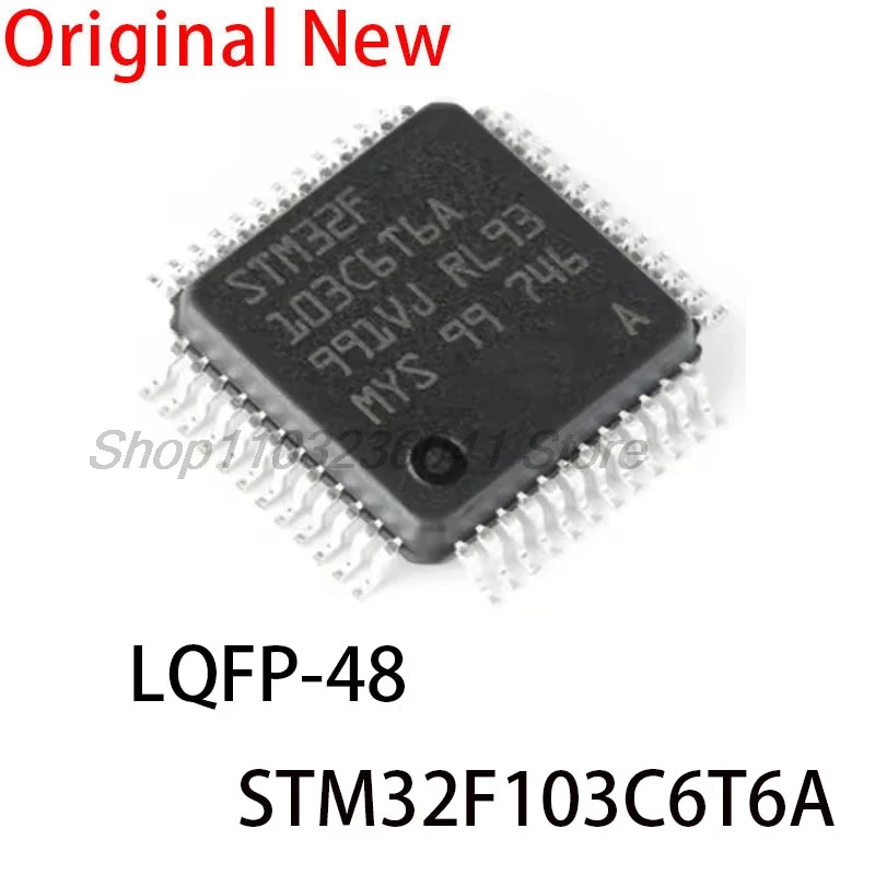 5 قطعة/الوحدة STM32 F103C6T6A جديدة ومبتكرة رقاقة IC STM32F103C6T6A STM32F103 LQFP-48 ARM Cortex-M3 32 بت متحكم MCU