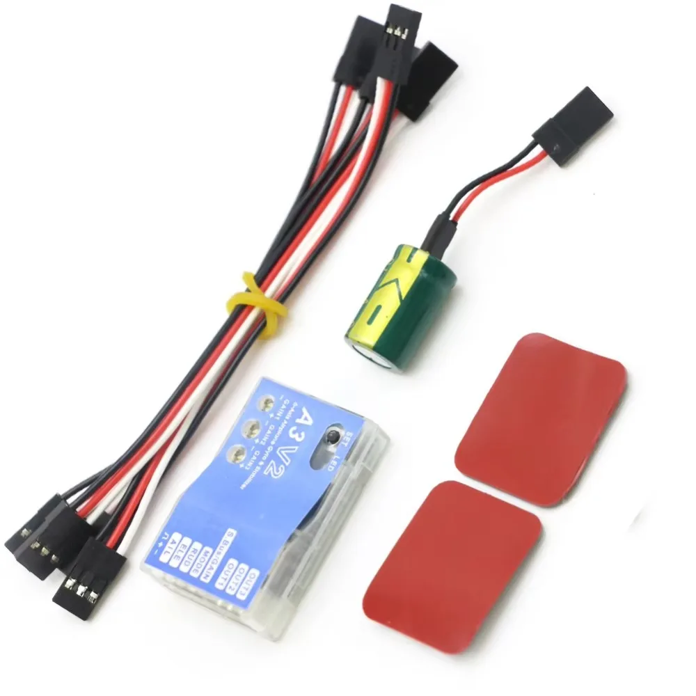 A3 V2 Flight Controller Lightweight Low-Noise RC Airplane Stabilizer 3-Axis Fixed-Wing Flight Controller for RC Model Aircraft