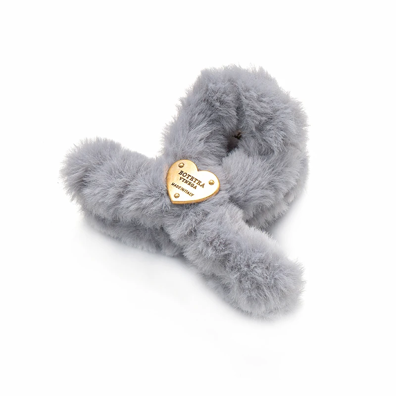 AISHG Plush Hair Clips Metal Love Furry Hairpin Women Elegant Temperament Back Of Head Clamp Fashion Girls Hair Accessories