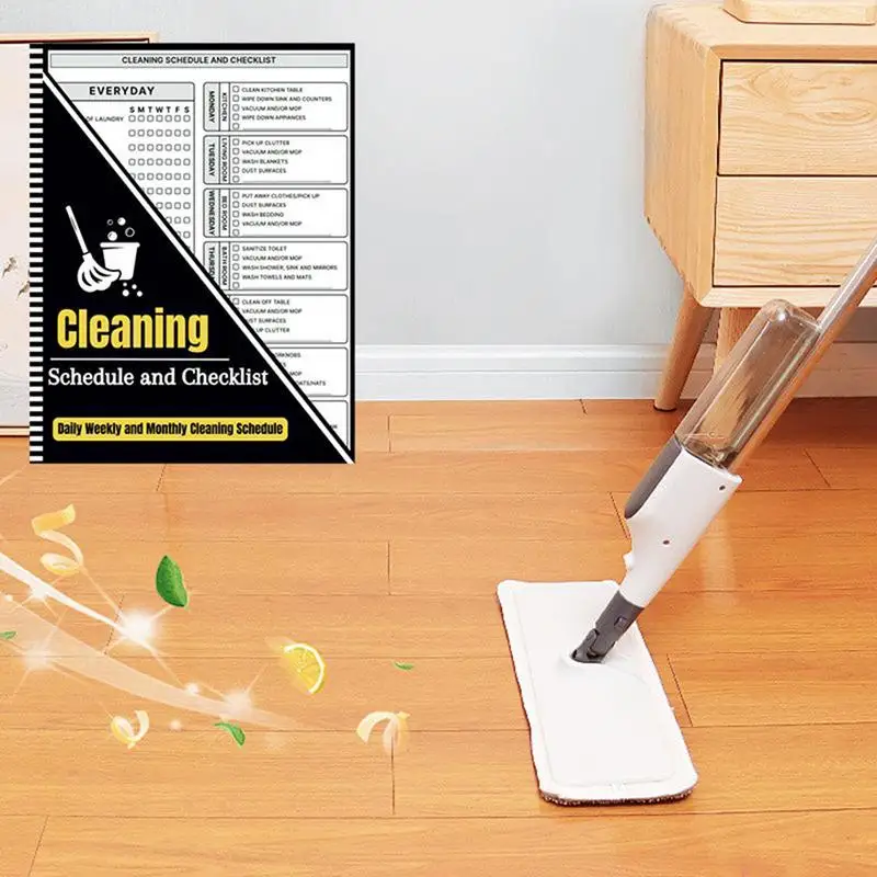 Cleaning Planner Weekly Cleaning Checklist Planner 8.5x11.5 Inch Household Cleaning Schedule Daily Weekly And Monthly Cleaning