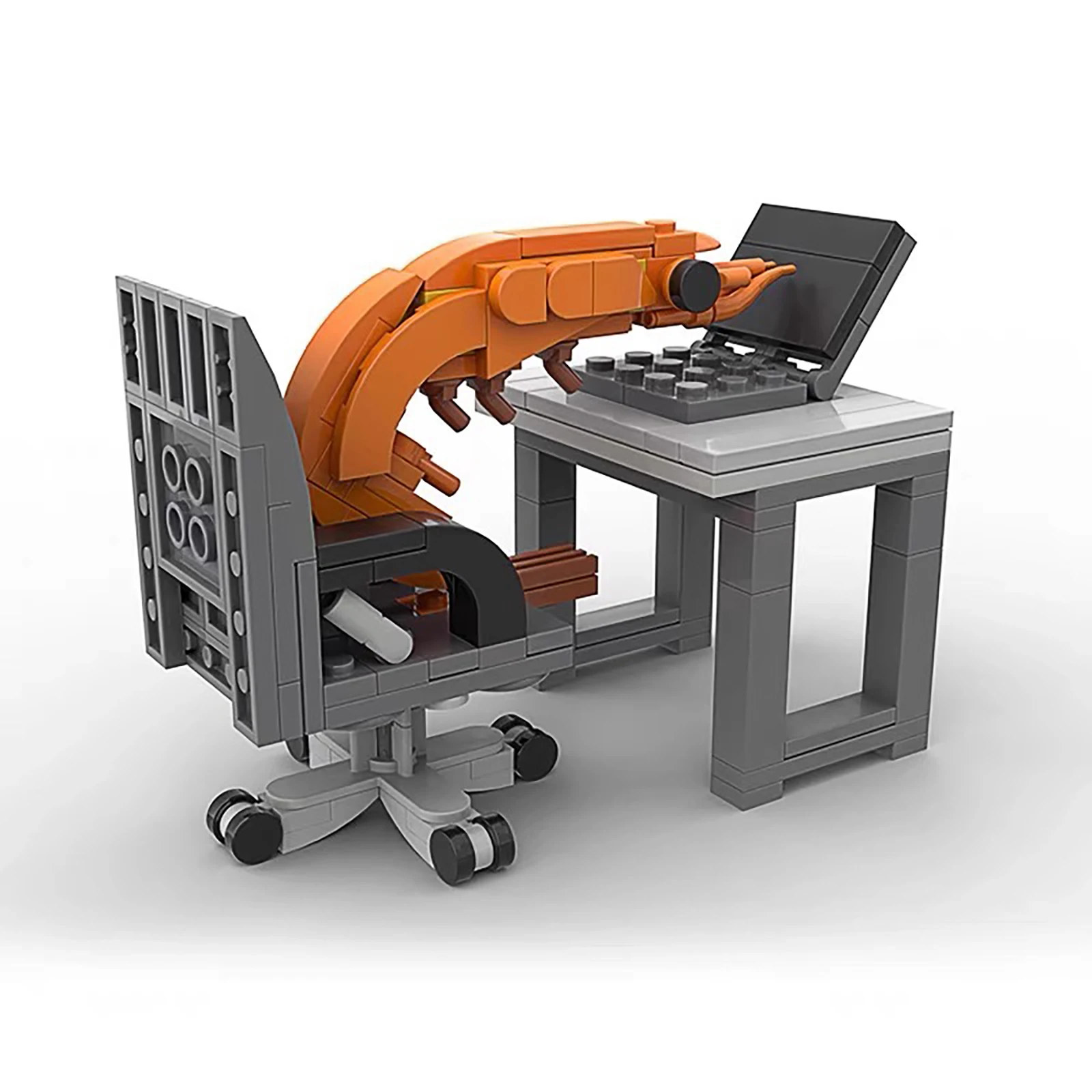 Creativo Lavoro Gamberetti Modello Building Blocks Set Puzzle Giocattoli assemblati Ornamenti per il desktop Gamberi MOC Mattoni Regali per adulti/bambini