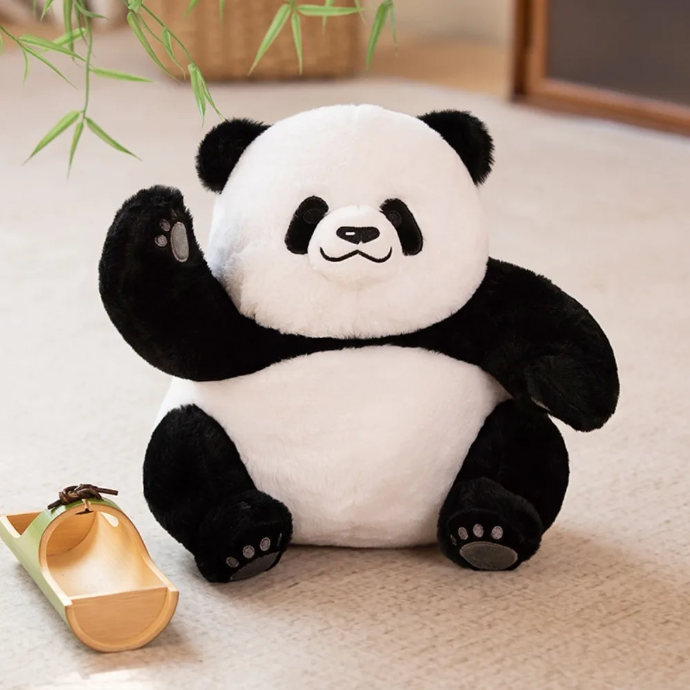 Car Key Pendant Animal Panda Plush Keychain Stuffed Soft Panda Plush Keyring Cartoon Simulated Panda Plush Pendant Couple