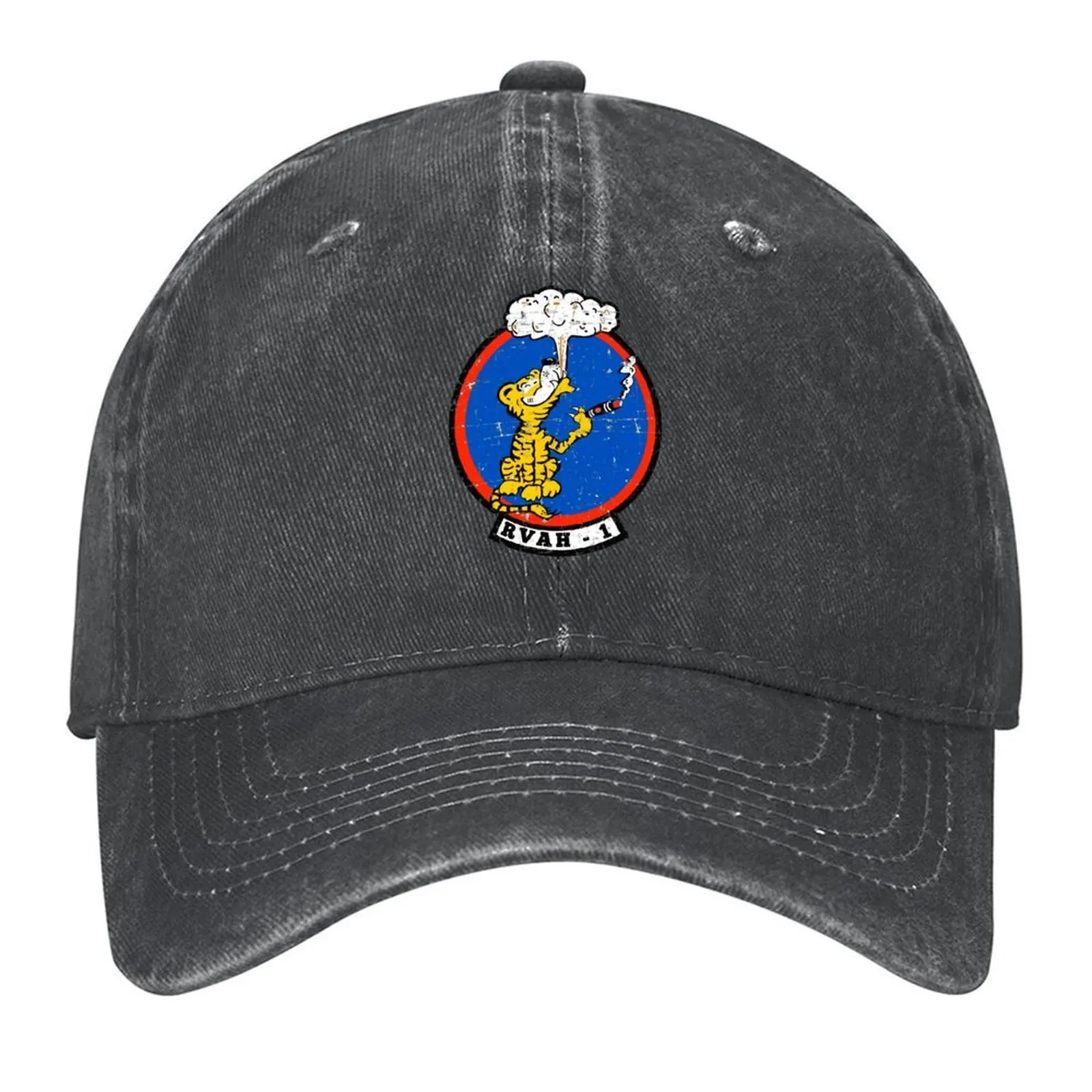 

USN - RVAH-1 - Reconnaissance Attack (Heavy) Squadron - Grunge Style Baseball Cap tea Hat designer cap Women Beach Fashion Men's