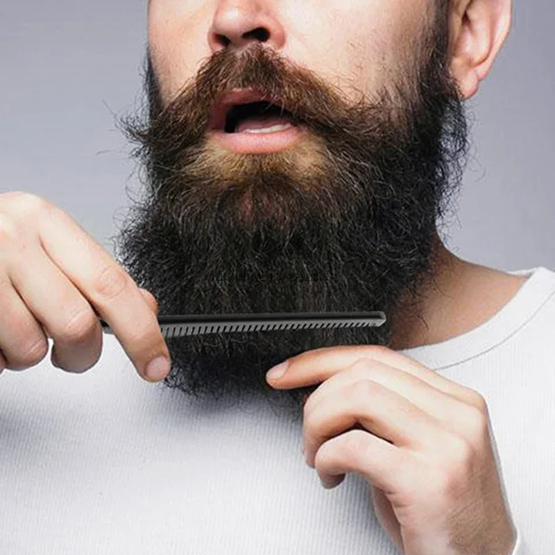 6 unids/lote peines de pelo antiestáticos Mini cepillo de pelo de doble cara peine de barba profesional peine de peluquero herramientas de estilismo accesorios de salón