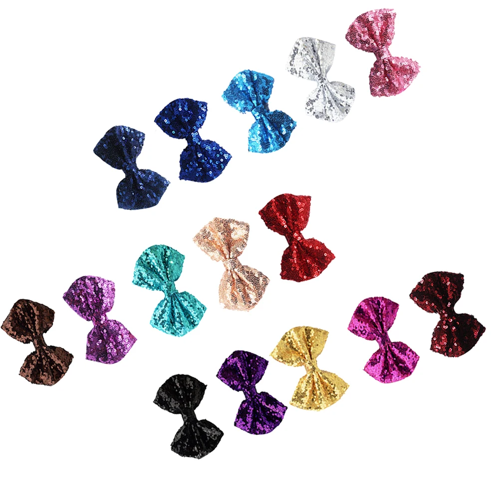 

15 Pcs Glitter Clips for Girls Kids Bling Clip Children Headwear Stylish Hair Bows Durable Metal Sequins Fits All Hair Types