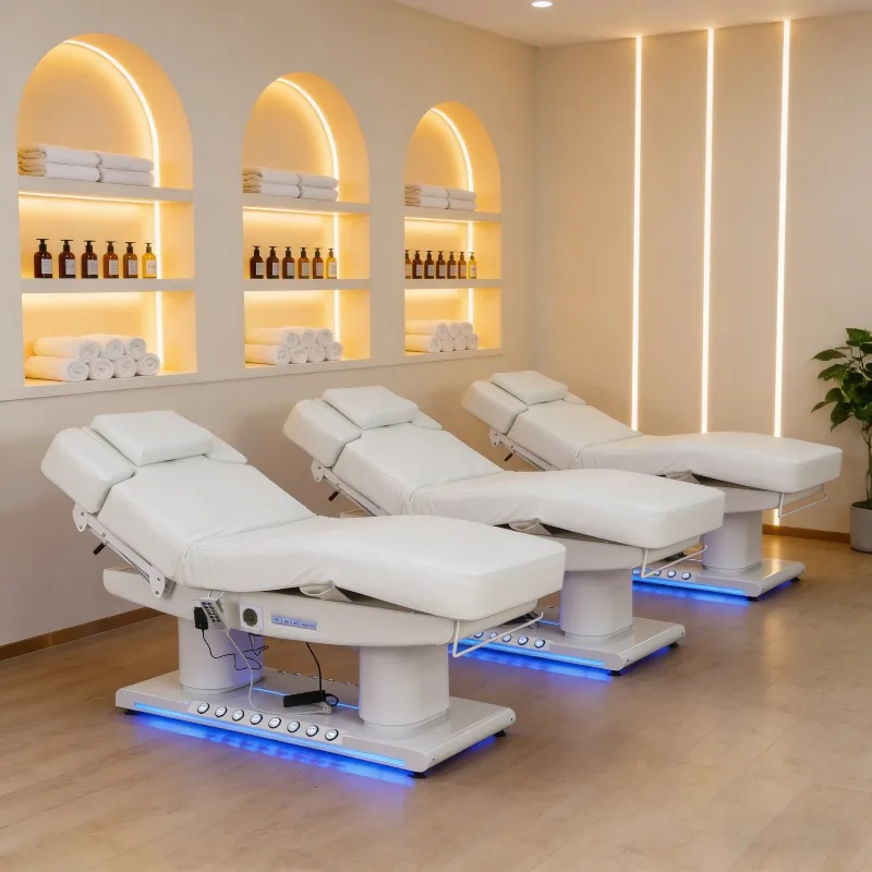 Modern Electric SPA Bed for Beauty Salon Hotel Facial Table De Massage Metal Furniture for SPA Centers
