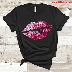 Sexy Colorful Lip Print Women T Shirt Short Sleeve O Neck Loose Women Tshirt Ladies Tee Shirt Tops Clothes Camisetas Mujer