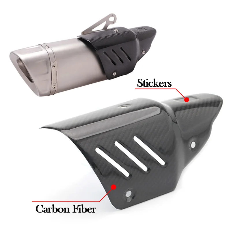 Protetor Térmico de Fibra de Carbono para Escapamento de Moto - Isolamento e Proteção Anti-Queimadura para Tubo de Escape de Moto