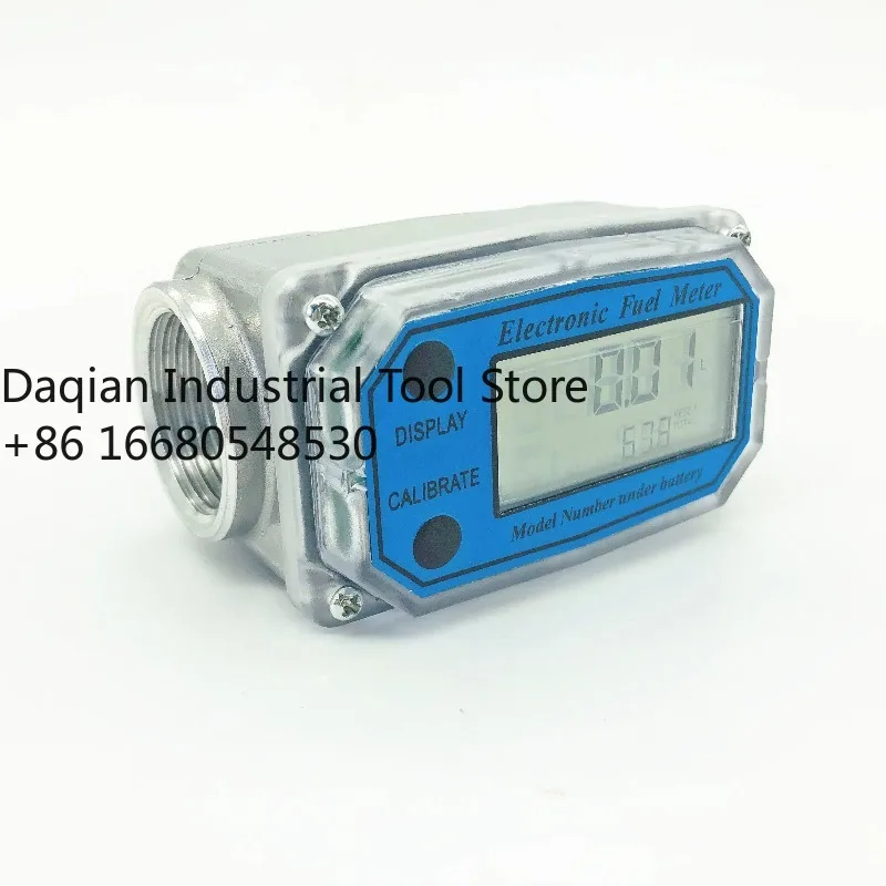 2026 Electronic Aluminum Turbine Flowmeter Pulse Digital  Fuel Flow Meter with LCD Display