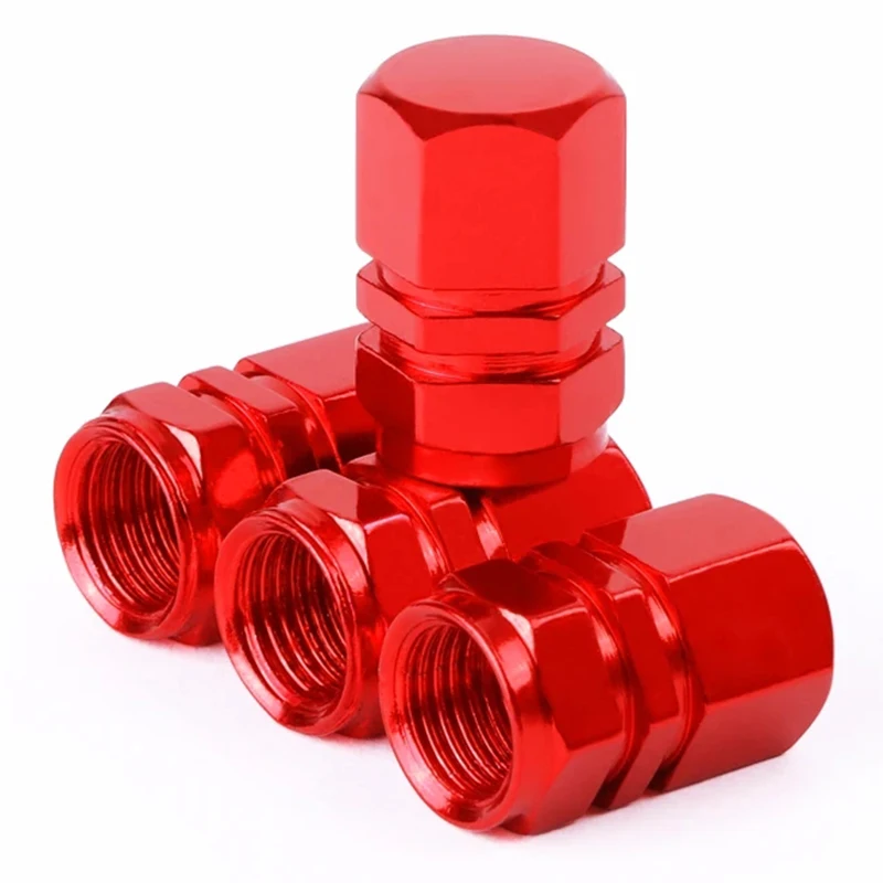 4Pcs Car Tire Valve Stems Cap Aluminum Alloy Car Wheel Tire Valve Caps Dustproof Auto Motorcycle Truck Bike for US AIR Valve Cap