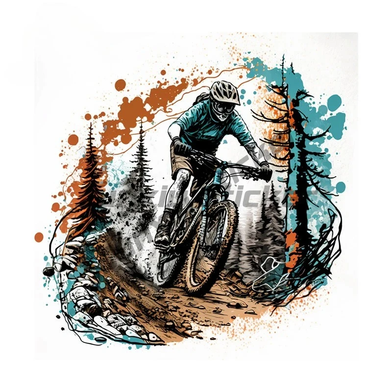 

For Mountain Bike Mud Adventure Car Stickers Scratch-Proof Vinyl Decals Bumper Windows Decor Car Goods