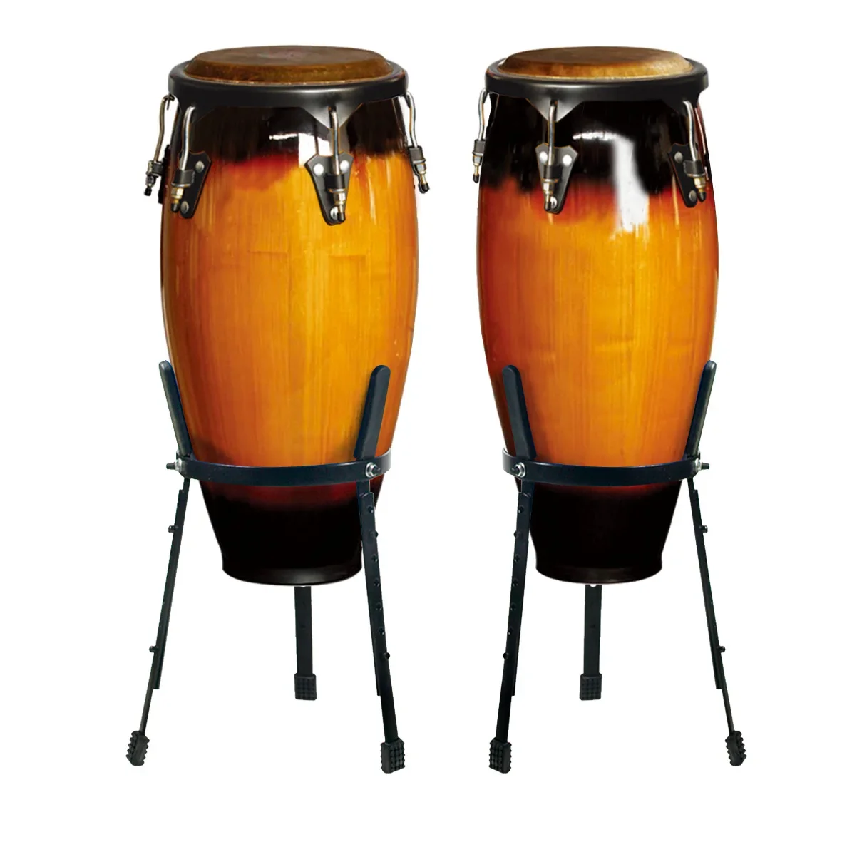 Tambor Instrumental Instrumento Portátil Durable 10 + 11 Conga con Soporte