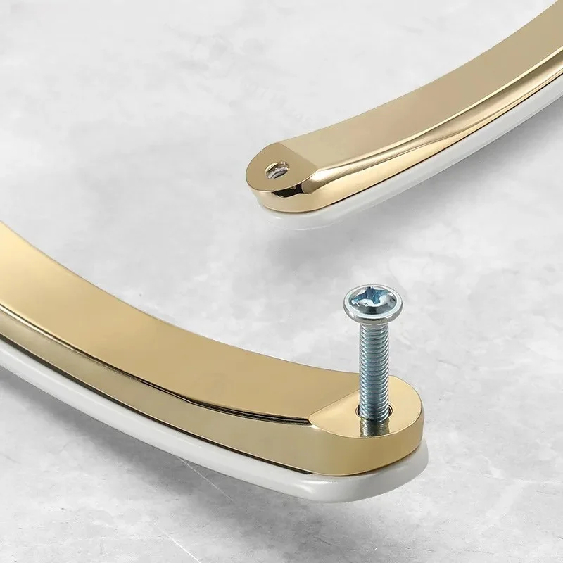 Modern Simple Zinc Alloy Cabinet Drawer Handle Light Luxury Hardware Wardrobe Pulls Indoor Furniture Knobs Wholesale view 3