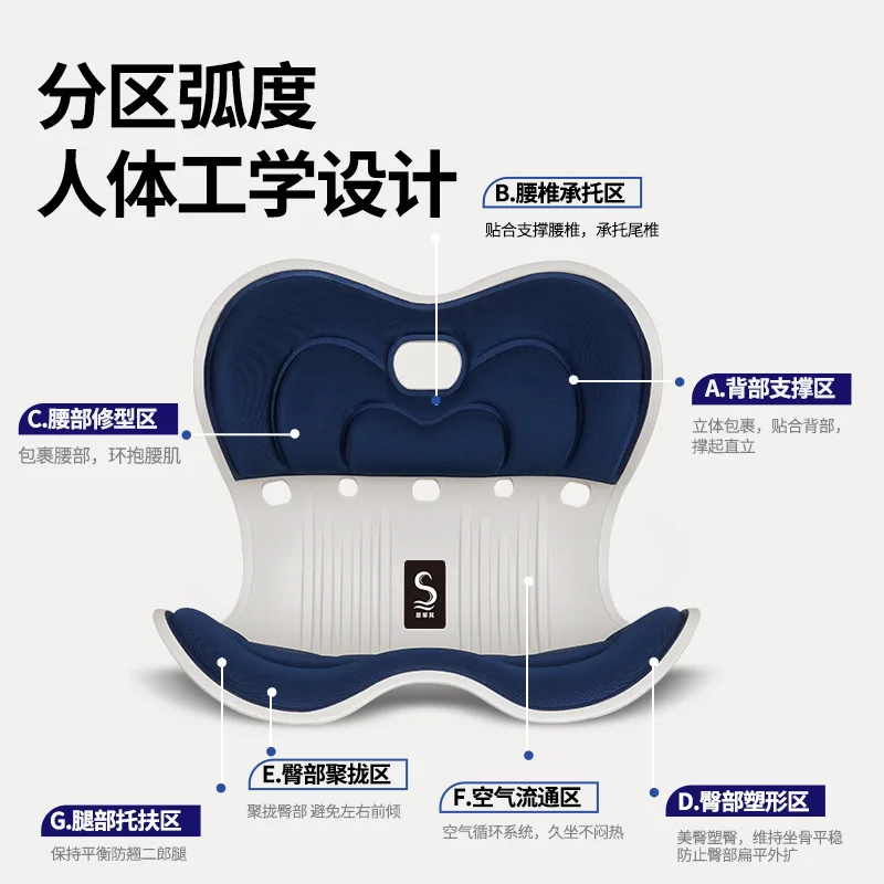 Sifei 腰クッションと背もたれ一体型家庭用座りがちなアーティファクト補正オフィスシート人間工学に基づいた座り c に適しています。