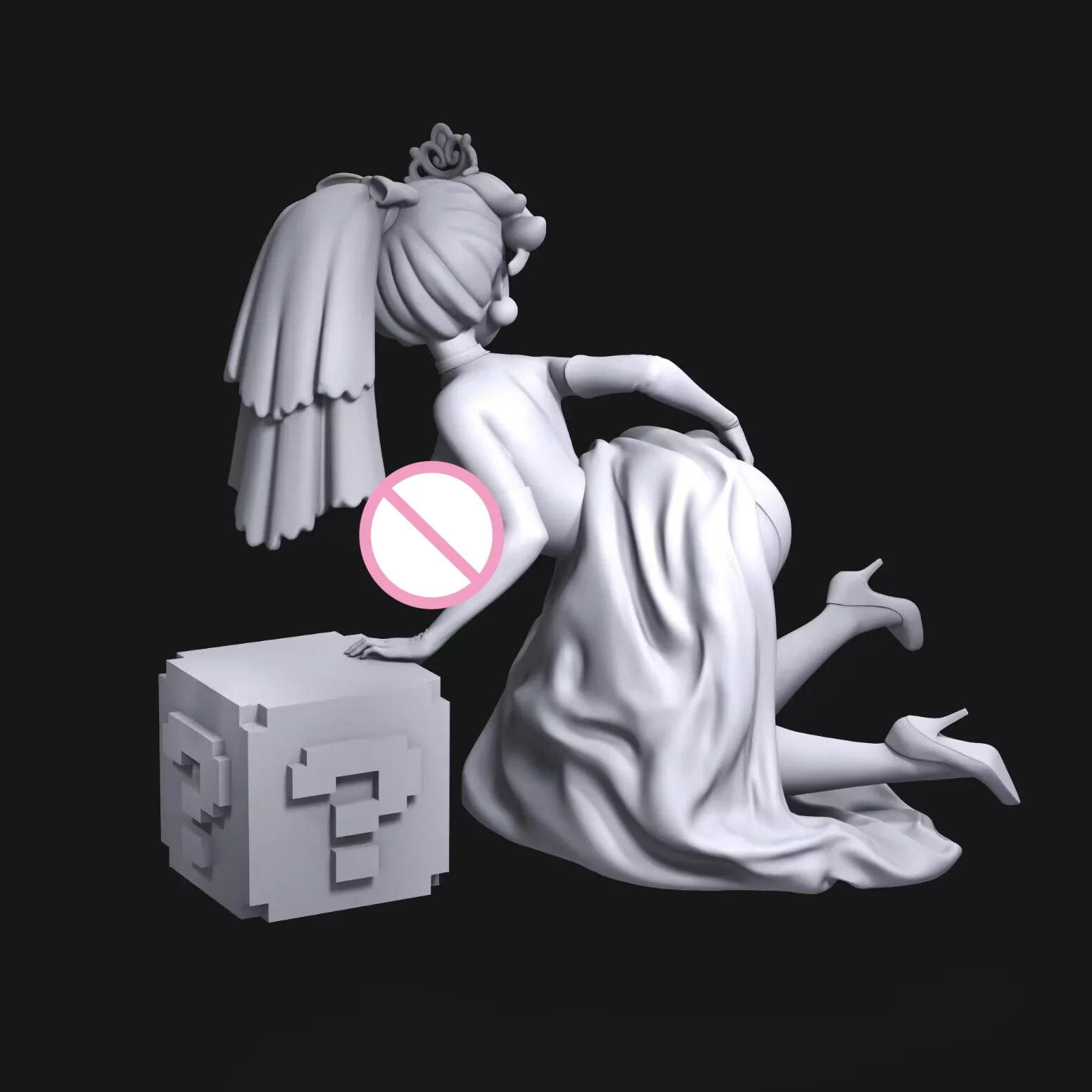 1/24 Scale Resin Figure Princess Mario Peach Nsfw Assemble Model Kit Unassembled and Unpainted 3D printing toy