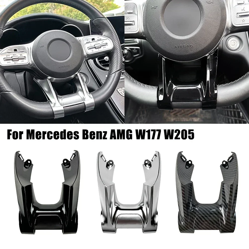 Car Steering Flat Wheel Lower Trim Cover ABS For Mercedes Benz AMG 2019+ Sport A W177 B W247 W205 C E W213 CLA C118 GLB Class