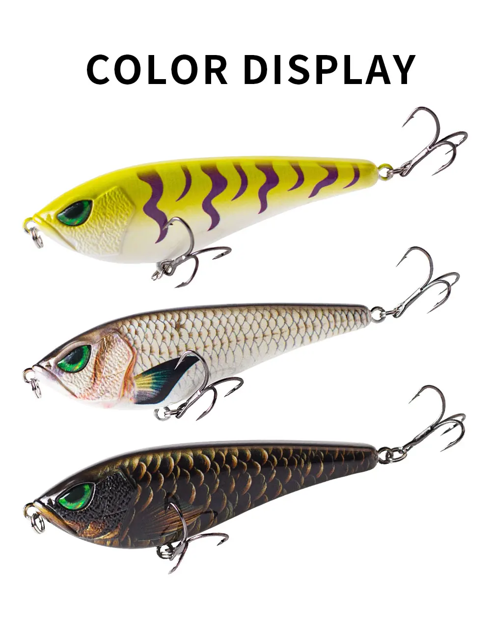 Hanlin 125mm/40g Musky-Jerkbait für Hechtangeln, VIB Musky-Köder, langsam sinkende Wobbler für Hecht, Pesca Leurre Bass Tackle – Detail 9