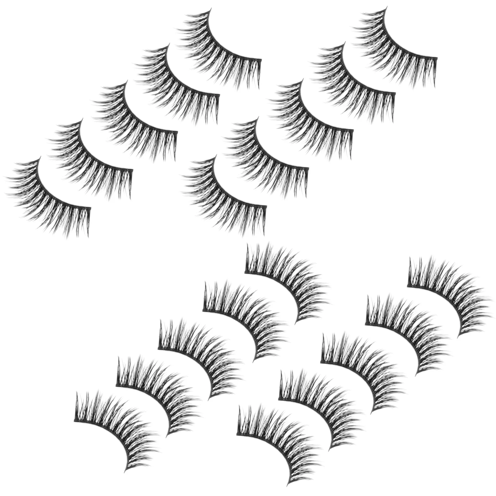 

Eyelashes Short High Grade Fiber Women Dense Individual Fake Lashes Pack Makeup Tools Kit Wedding Party